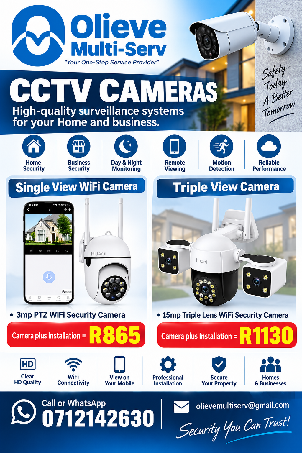 Olieve Multi Serv: CCTV cameras service poster